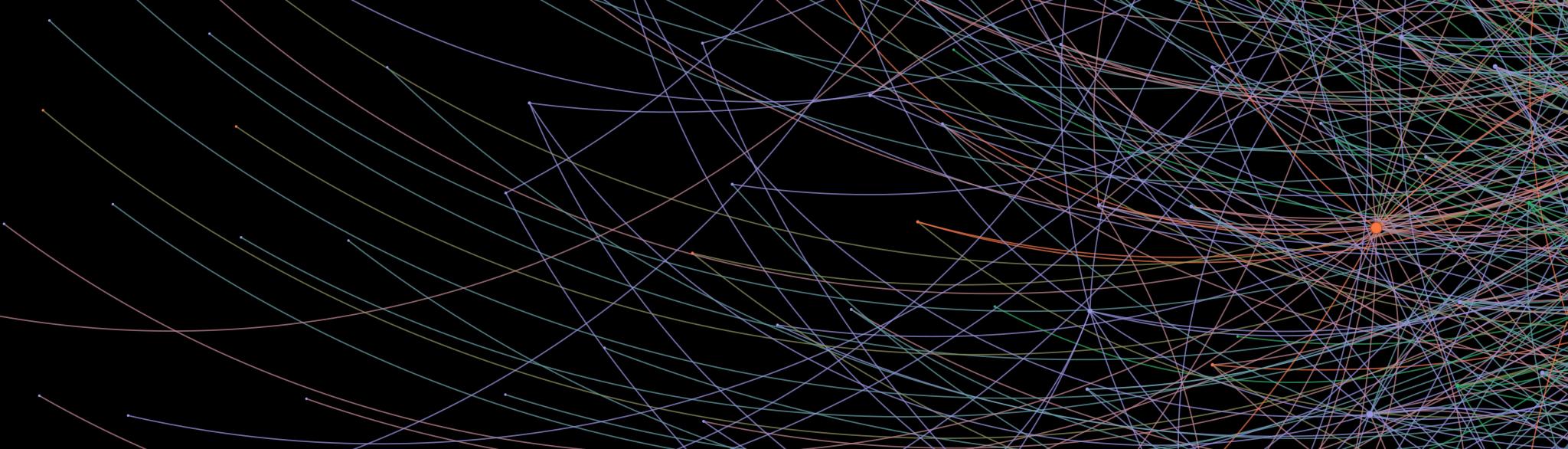 Graphical representation of a network analysis by Nick Frank