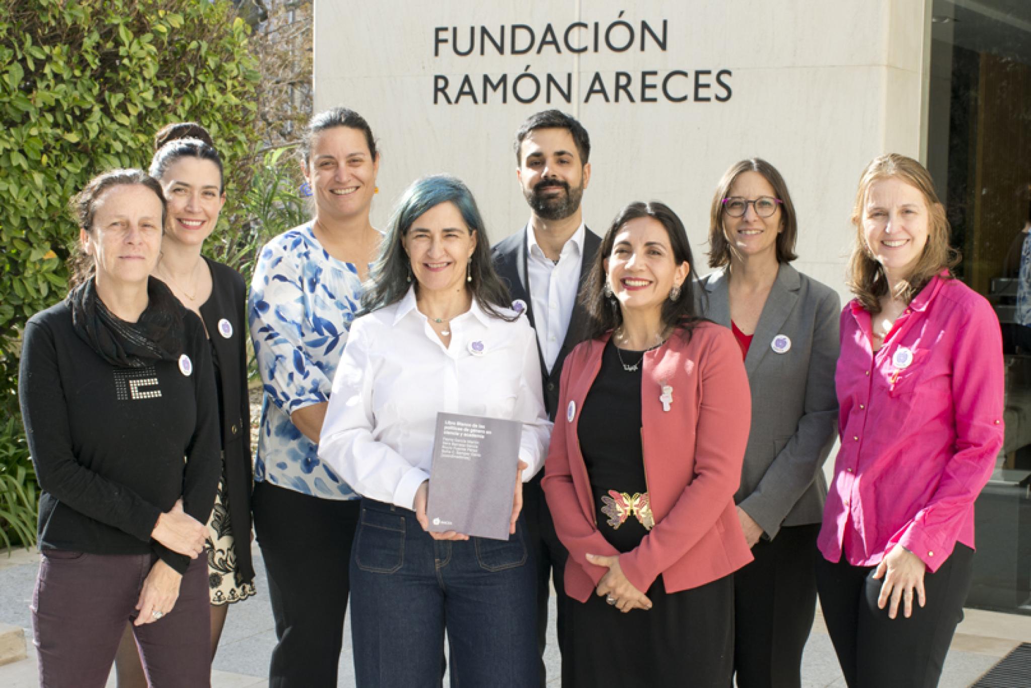 Sofia (third from left) with the group of contributors