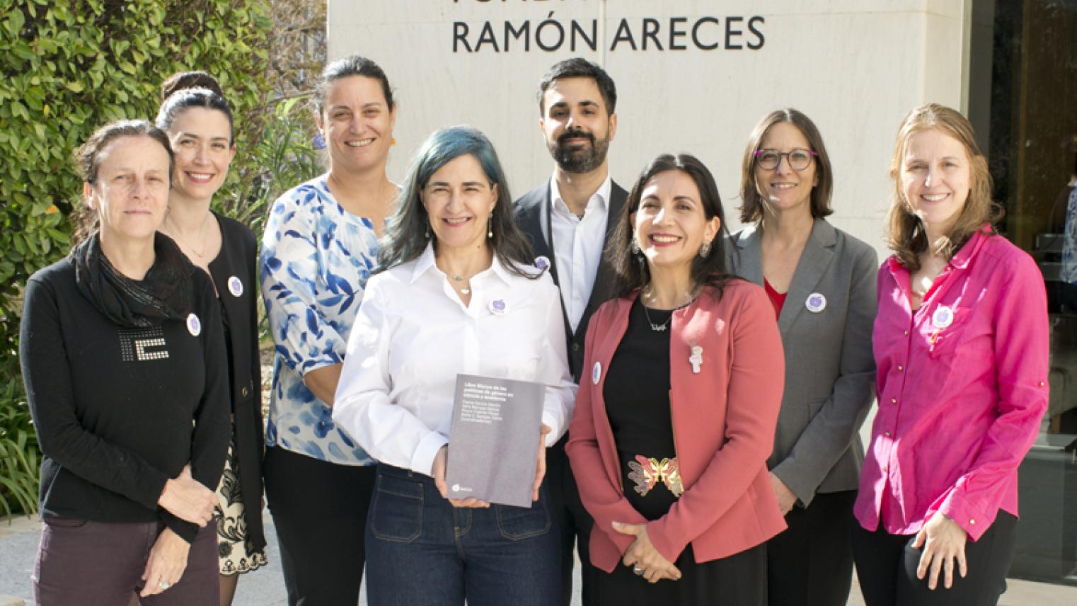 Sofia (third from left) with the group of contributors