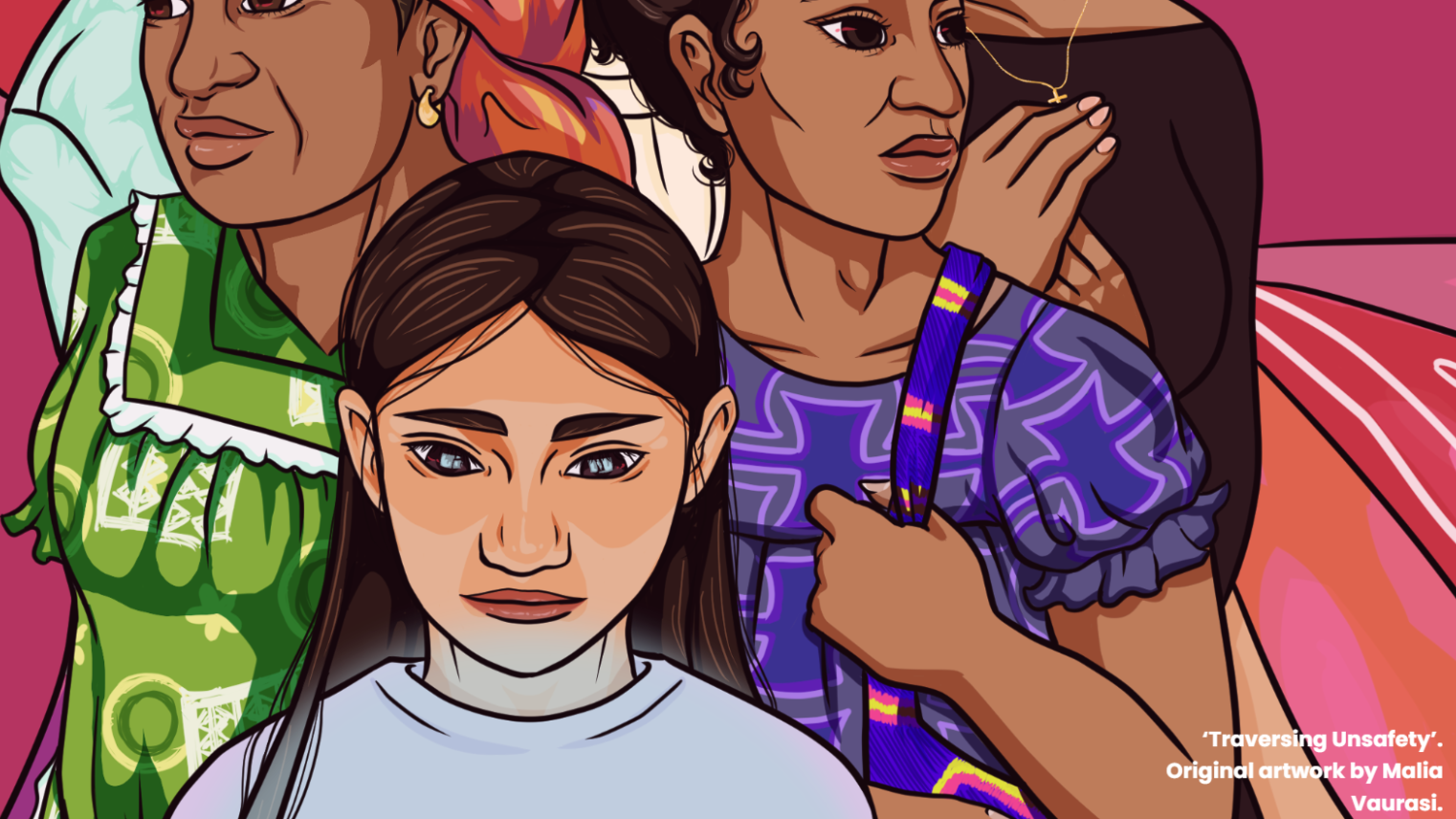 ‘Traversing Unsafety’, original artwork Malia Vaurasi 